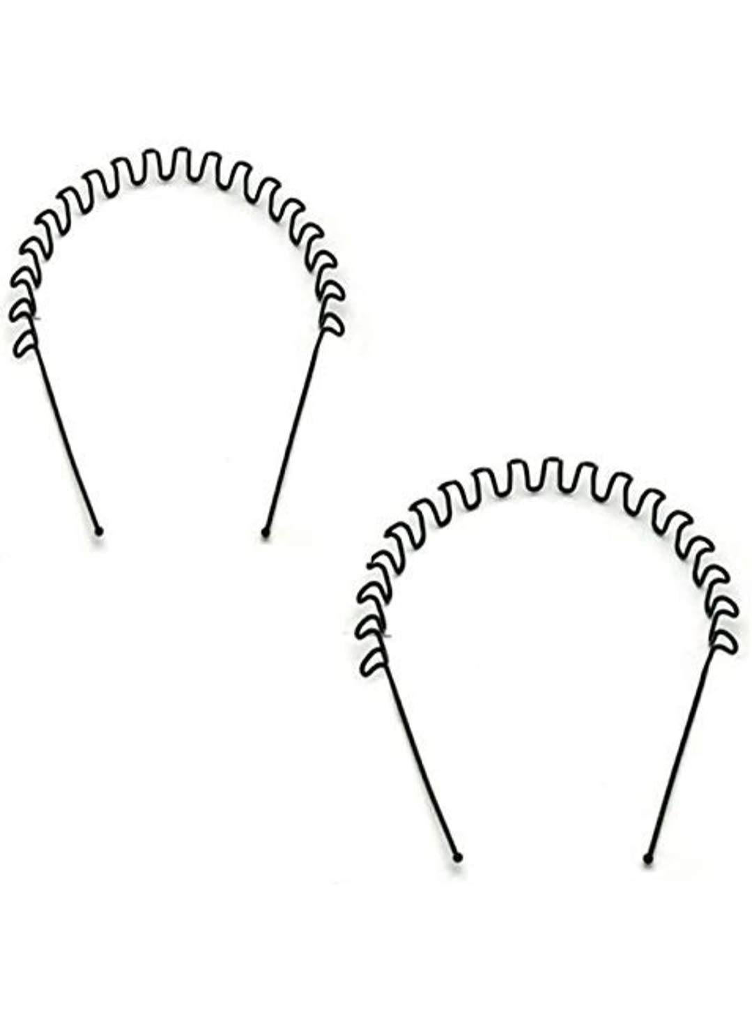 Sonpal Zig Zag Metal Hairband For Mens and Womens Pack Of 2 (Black) (B0916LS5HG) Amazon Price History, Amazon Price Tracker