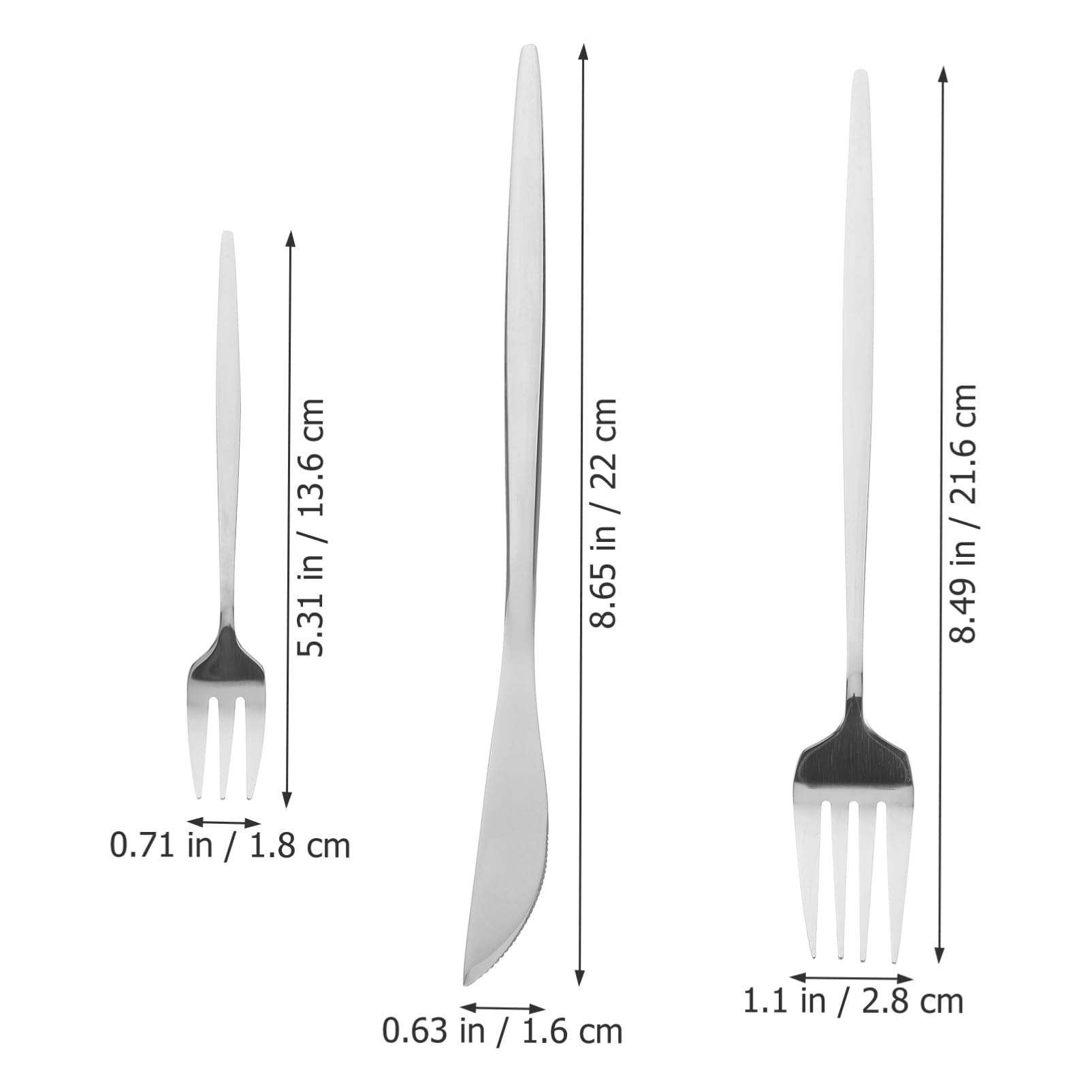 Amosfun Set Posate da Bistecca 30 Pezzi in Acciaio Inox per Cena | Colore Bianco, Forchetta e Cucchiaio da Dessert Inclusi, Costruzione Solida e Stabile