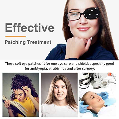 eZAKKA Adesivos oculares para adultos, tapa-olhos para óculos, adesivo de seda para ambliopia e estr