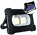 ERAY Foco LED Recargable, Foco LED Batería Recargable 80W 6000 Lúmenes/ Panel Solar/ 4 Modos de Iluminación/ Batería Externa de 10000mAh/ Base Magnética, Ideal para Camping, Trabajo, Pesca