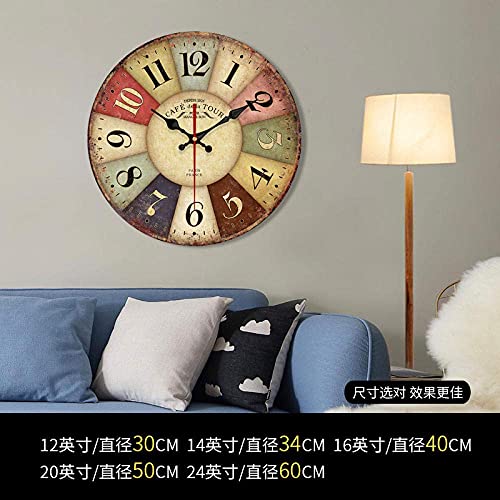 Horloge murale de salon en bois pour une décoration méditerranéenne chaleureuse et créative - 4