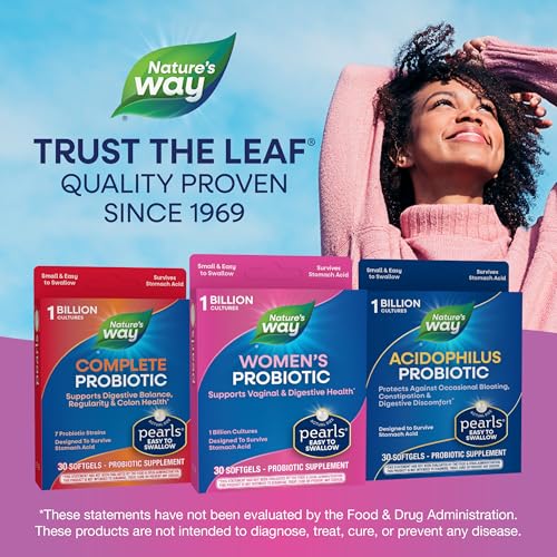 Nature's Way Probiotic Pearls Womens, 1 Billion Live Cultures, 30 Softgels