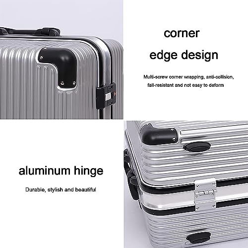 Luggage Travel Gear Aluminum Frame Carry On Luggage Security Combination Lock Suitcase Adjustable Trolley(24 inch)4