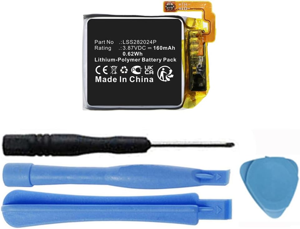 160mAh LSS282024P Battery Replacement Compatible with Fitbit Versa 4 Fitness Smartwatch FB523