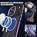 YINLAI Case for iPhone 17 Pro Max, Magnetic Case [Compatible with Magsafe] Supports Wireless Charging Slim Translucent Matte Women Men Shockproof Protective Back Phone Cover 6.9 Inch, Black/Purple