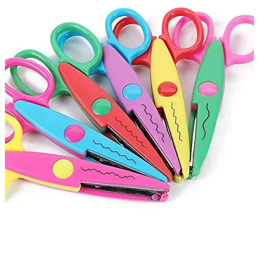 6 Pack Decorative Edge Craft Scissors