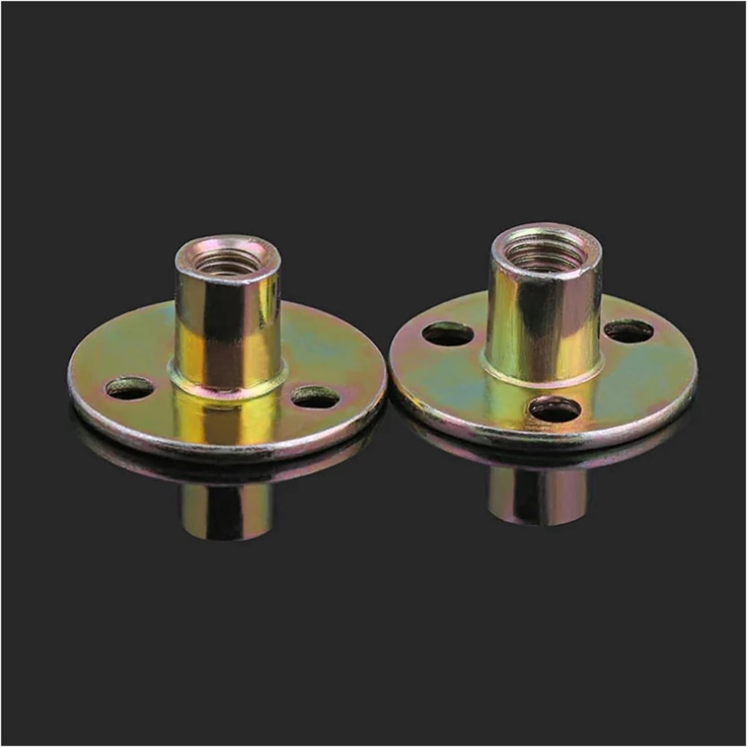 Iron Plate nut,Round t nut,Iron Plate Nut Furniture Nut Counter Lock Three Hole Locking Nut Disc Nut M8 M10 2Pieces (Size : M8 2PCS)(M6 2PCS)