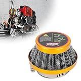 RUTU 44mm Motorcycle Air Filter, Universal Mini Bike Filter ATV ir Filter Fit for 2 Stroke Dirt Bike Pocket Bike MTA4 Mini Bike 47cc 49cc Engine Motor Motorized Bicycle Gold