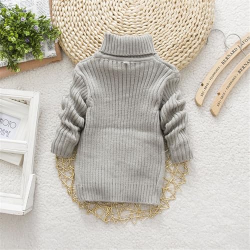 Kids Boys Girls Knit Sweaters Turtleneck Fall Winter Soft Warm Sweater Pullover Tops2