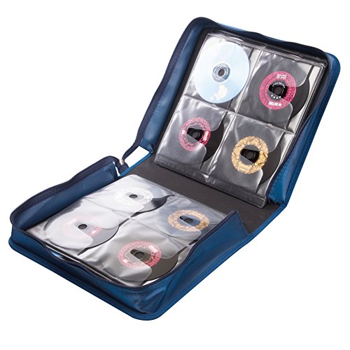 256 Capacity Cd/Dvd Case Wallet, Storage,Holder,Booklet By Rekukos（Blue） #TOP3
