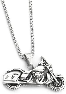 1pcs Motorcycle motorcycle pendant Motorcycle Pendant Necklace Motorcycle Necklace Stainless Steel Motorcycle Pendant Necklace for Hip hop necklace., titanium steel, No Gemstone