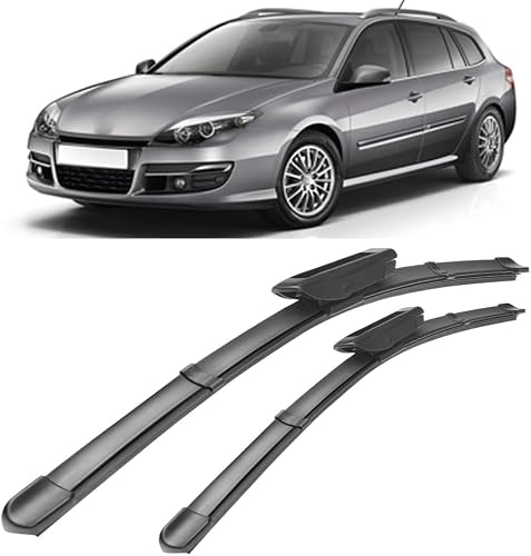 RESKIU Car Front Windshield Wiper Blade Set Replacement for Renault Laguna Wagon 2008-2015, All Season Windscreen Wipers Quiet Easy Installation