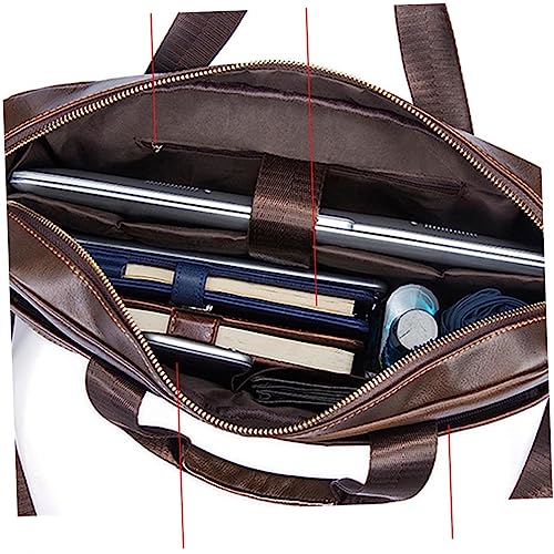 HOMSFOU Men Shoulder Bag Men Briefcase Business Man Shoulder Bag Men Handbag Large Capacity Shoulder Bag Black4