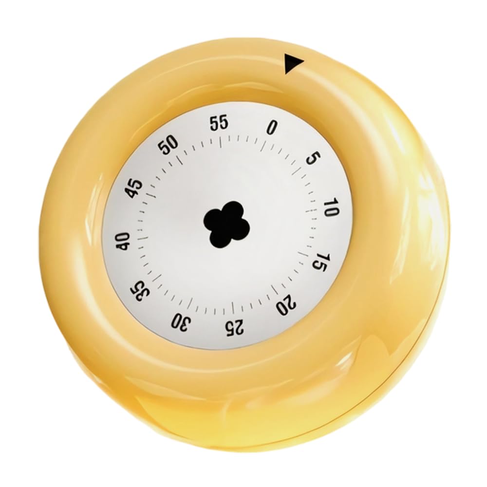 Mechanical Kitchen Timer, Magnetic Countdown Clock, 60 Minute Analog Time Management Tool with Loud Ring for Cooking Baking Office Home (No Batteries Required)