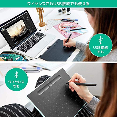 【Amazon.co.jp限定】ワコム ペンタブレット Wacom Intuos Mediumワイヤレス クリスタ付き ピンク Androidにも対応 データ特典付き TCTL6100WL/P0
