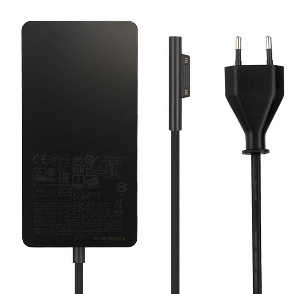 XITAIAN 15V 6.33A 102W 1798 Adapter Netzteil Ladegerät Ladekabel Ersatz für Microsoft Surface Book 2 13.5 inch Core i7 i5 Model 1832 1835 15" USB-Ladeanschluss