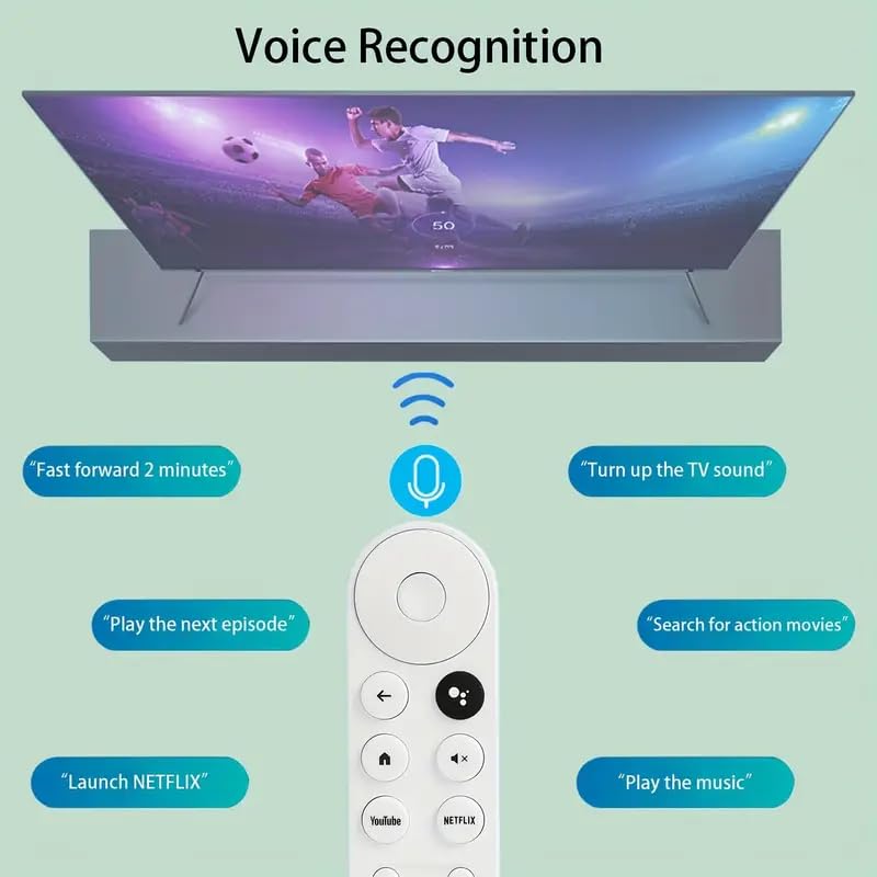 Amazon.com: Voice Remote Control for Google Chromecast 4K Snow