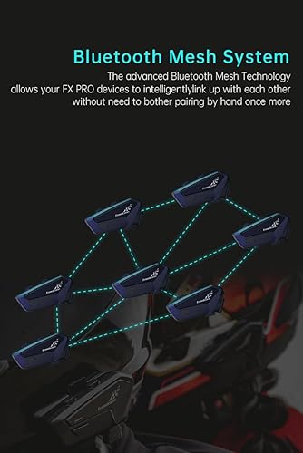 Vista 12 de FreedConn FX - Auriculares Bluetooth para casco de motocicleta, sistemas de comunicación de motocicleta con cancelación de ruido CVC, música