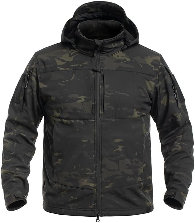 Outdoor Sports Airsoft Gear Hunting Shooting Coat Tactical Combat Clothing BDU Camouflage Hoody Softshell Jacket