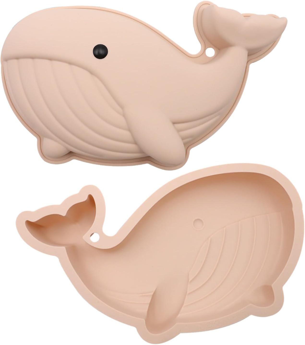 Silicone Cake Pan, Whale Shape, Pink, 9 Inch, Non-Stick Baking Mold