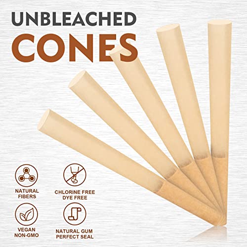 Scotte 40 Pre Rolled Cones 1 1/4 Size Organic Cigarette Rolling Papers with Tips (78mm/3inch) (Yellow) - Image 4