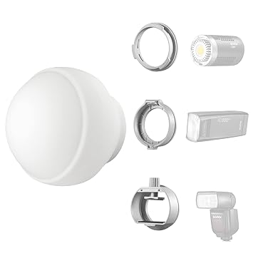 GODOX ML-CD15 Diffusion Dome for Godox AD100Pro AD200Pro V1, V860III V860II V850II TT685II TT685 TT600 TT560II TT520II TT660S AD200, ML30 ML30Bi ML60 ML60Bi AD300PRO AD400PRO