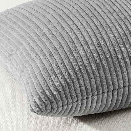 Image of Topfinel Decorative Throw Pillow Covers Cushion Cases, Set of 4 Soft Velvet Modern Double-Sided Designs, Mix and Match for Home Decor, Pillow Inserts Not Included (22x22 inch, Grey)