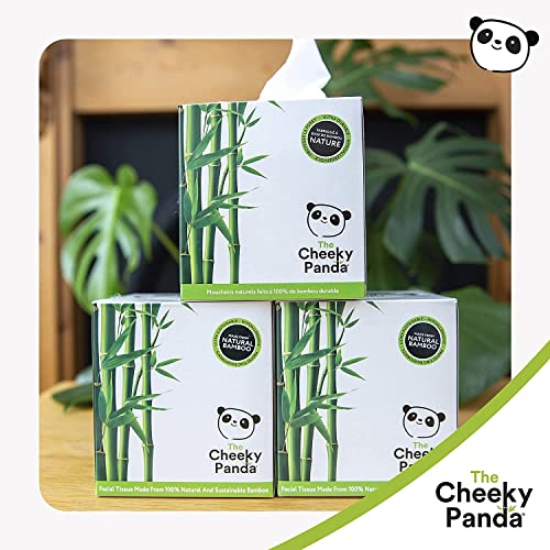 The Cheeky Panda Bamboo Facial Tissues Boxes | 12 X Tissue Boxes | Soft 3 Ply Bamboo Tissue Paper Bulk | Sustainable Tissues Cube Box #TOP1