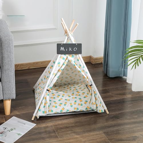 Mascotas, Pet Products DAMET Tienda de Campaña para Mascotas, Casas para Mascotas con Cojín y Pizarrón, Mini Tiendas de Campaña para Mascotas, Casa de Cachorros con Cama, Casas...