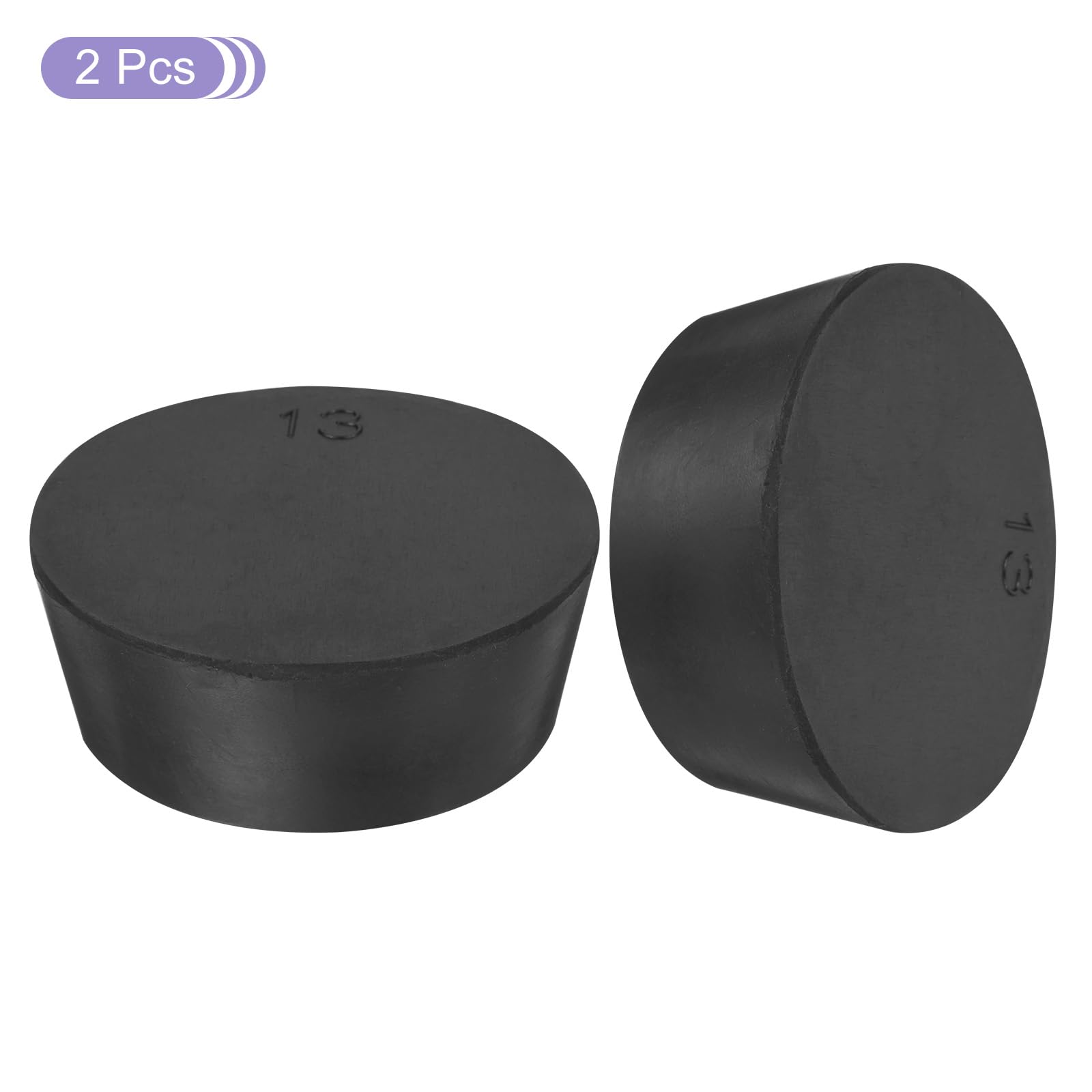 Lot De 3 Bouchons Coniques Caoutchouc 55-68 Mm Pour Tubes Et Laboratoires