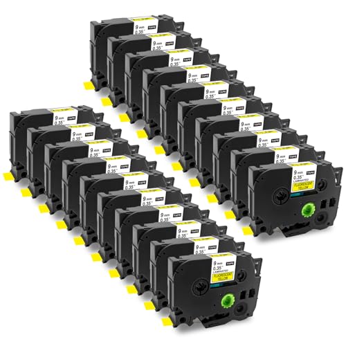 Sluxjet �݊� �s�[�^�b�` �e�[�v 9mm�� �u�����n������ TZe-C21 Tz-C21 �e�v�� �u���U�[�H�� �s�[�^�b�`�L���[�u P-touch �ėp �e�[�v�J�[�g���b�W ����8m P�^�b�` �@��Ή� PT-P710BT PT-2500PC 20