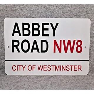 Inga Plaque en métal avec inscription Abbey Road City Of Westminster London England Studios Célèbre Street Street Plaque… - Les Beatles, Paul McCartney, John Lennon, RIngo Starr, George Harrison