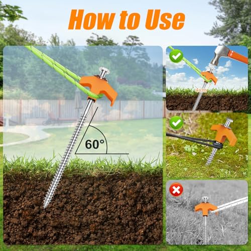 SCZND 24 Pack Heavy Duty Stakes