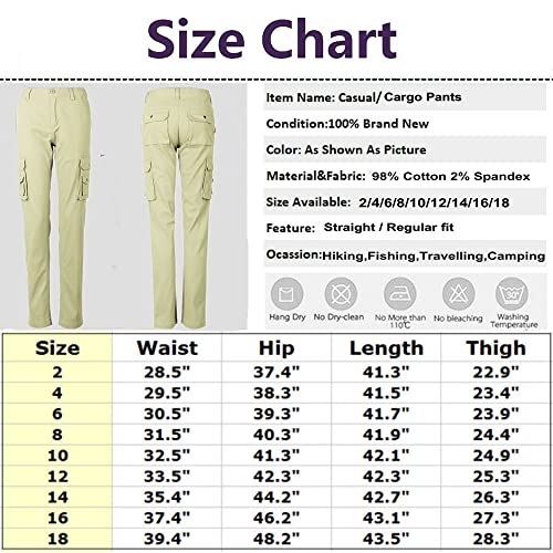 Womens Cargo Pants With Pockets Outdoor Casual Ripstop Tactical Combat Work Pants Black 10 #TOP4