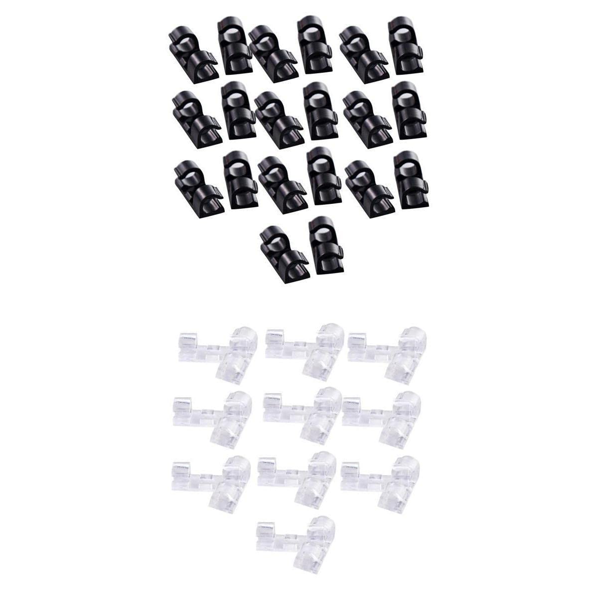 The Style Sutra 40Pcs Clear+Black Self Adhesive Wire Tie Cable Clips Holder for Car Dash Cam|Computers/Tablets & Networking | Computer Cables & Connectors | Cable Ties & Organizers-picture-12