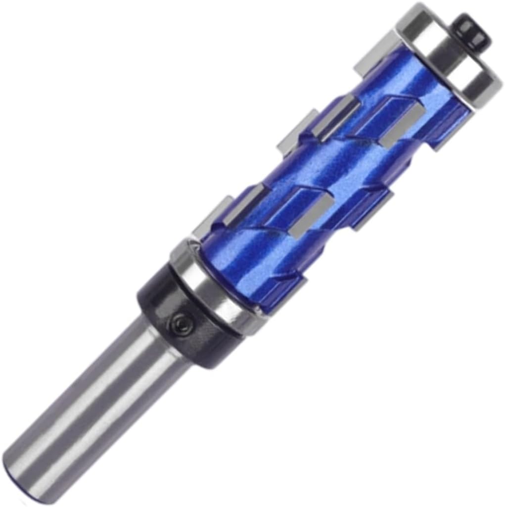 Shank Double Bearing Flush Trim Router Bit Flutes for Wood and Composites Straight Router Bit with Bearing