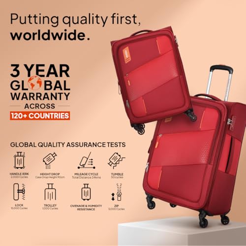American-Tourister-Trolley-Bag-for-Travel-Spruce-82-Cms-Polyester-Softsided-Large-Check-in-Luggage-Bag-with-TSA-Lock-Suitcase-for-Travel-Trolley-Bag-for-Travelling-Cranberry-Red