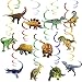 Dinosaur-Party-Supplies-Birthday-Decorations 48 PCS Hanging Swirl (24 Dinosaurs 24 Spirals) Ceiling Decor Swirls for Kids Boys Girls