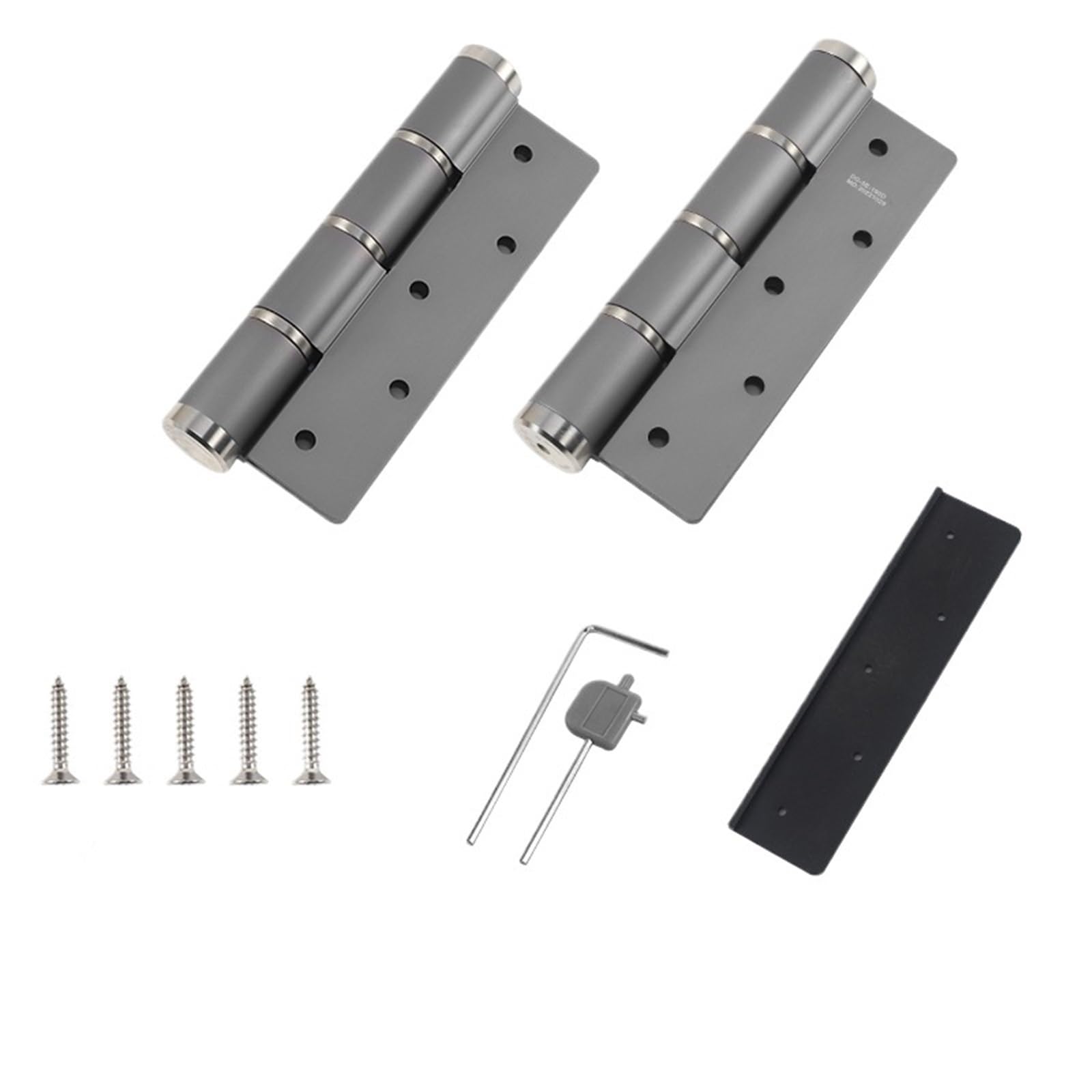 2pcs Invisible Door Hydraulic Hinge Spring Door Closing Hinge Load 50kg/80kg(Iron ash 80kg)