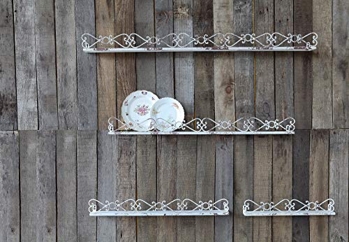 Creative Co-op DA1882 Decorative Cream Iron Ledges (Set of 4 Sizes)