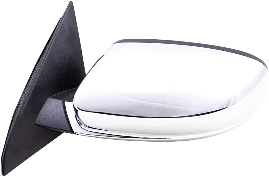Replacement Drivers Power Side View Mirror Heated with Chrome Cover Compatible with 2011-2014 200 Sedan 68081541AD