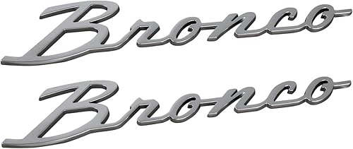 Emblema de guardabarros OEM M-1447-BSS Silver Script Heritage Edition para Ford Bronco 2021-2023