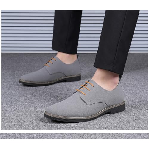 Image of Men's Suede Lace Up Oxfords Classic Wing Tips Dress Shoes Casual Luxury Business Work Office Derby Shoes