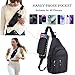 JENAGREEN Waterproof Sling Backpack Crossbody Sling Bag for Women Men, Multipurpose Travel Hiking Adjustable Chest Bag Casual Daypack