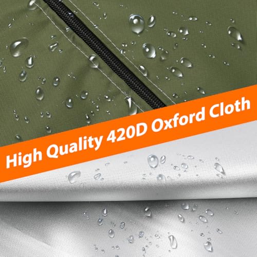 HOTUT Schutzhülle für Wäschespinne,420D Oxfordgewebe Wäschespinnenschutz mit Reißverschluss & Kordelzug,Wetterfest & UV-beständig,Schutzhuelle für Gartentrockner und Wäscheständer, Armeegrün