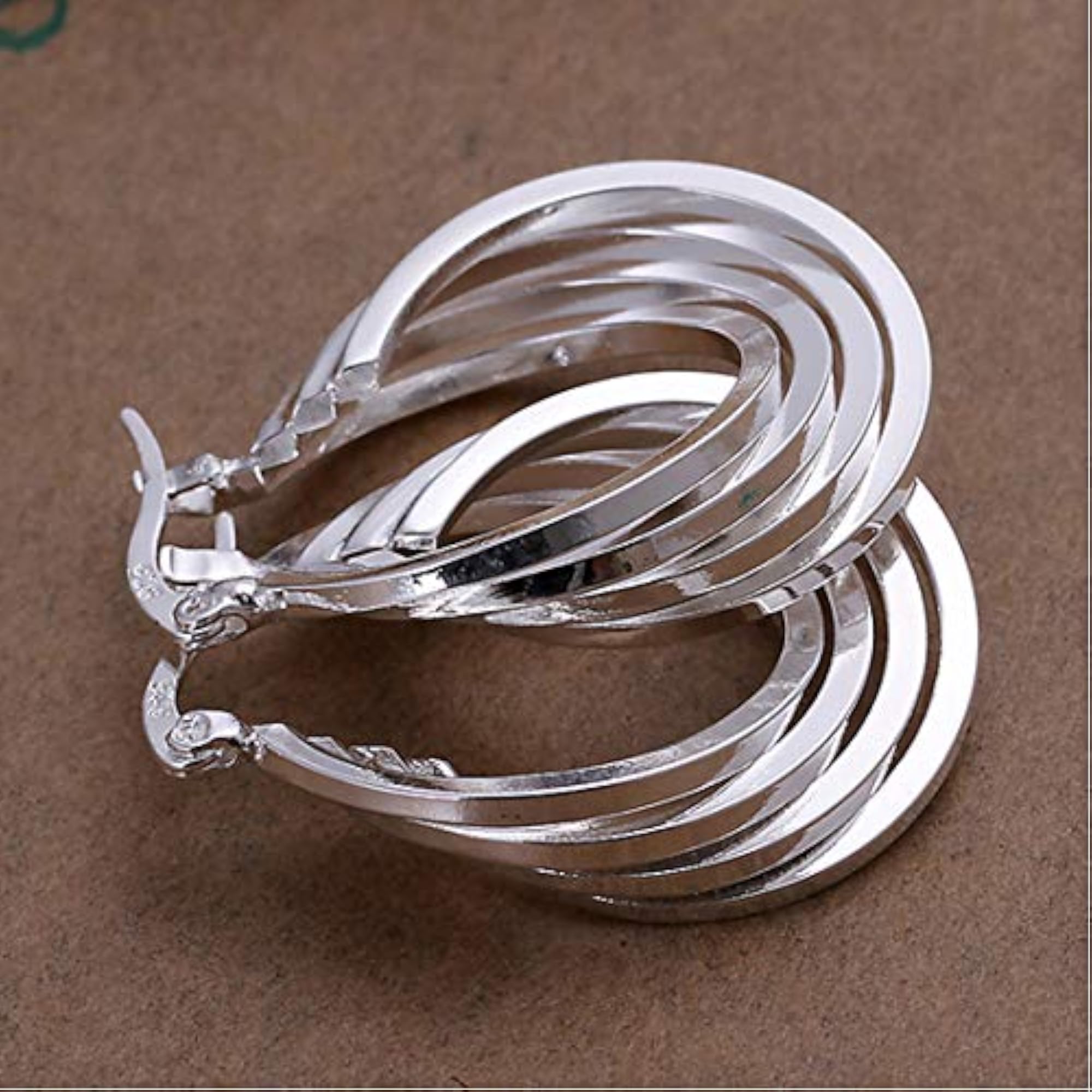 Entangled Rings Alloy Dangle Earring
