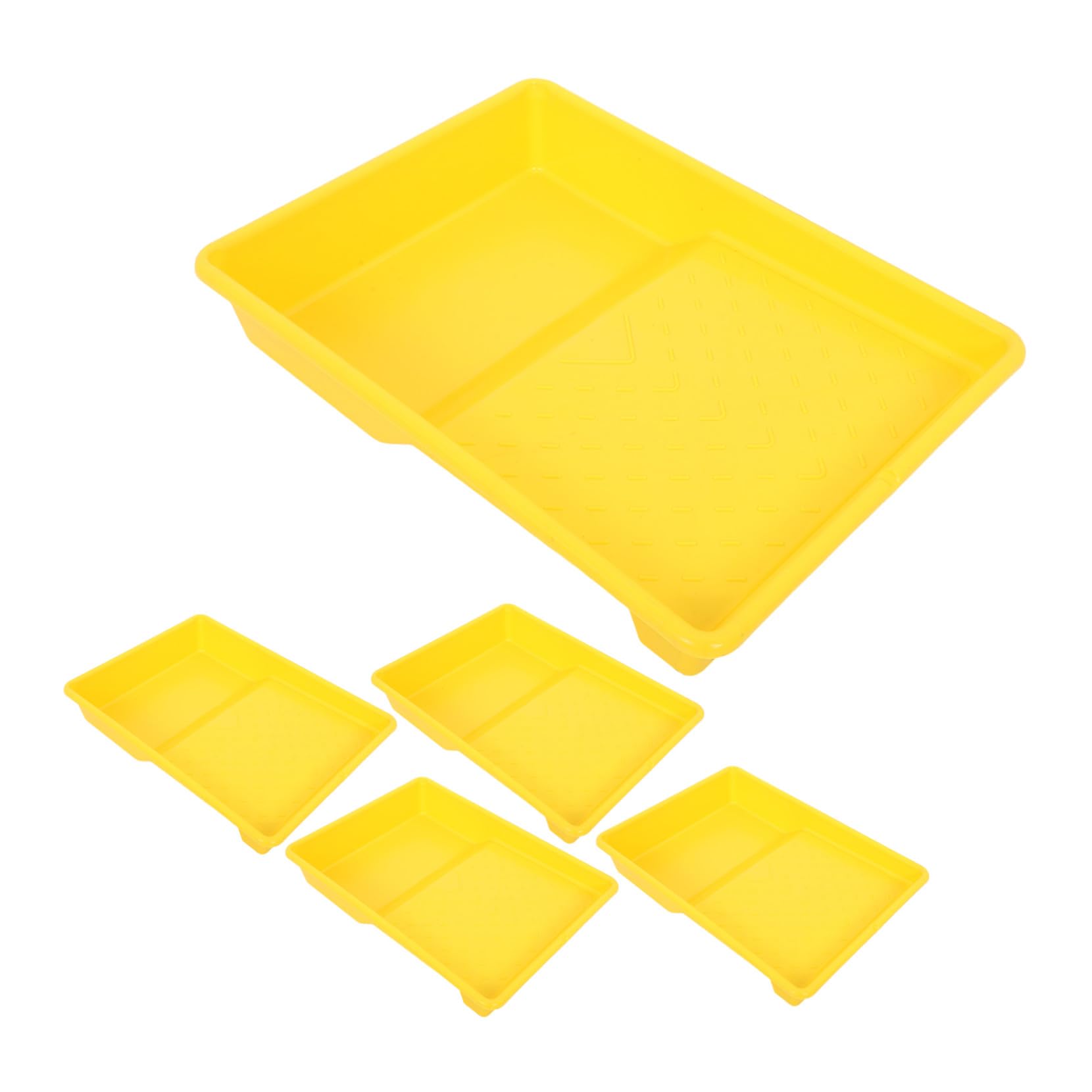 Gadpiparty 5 Szt. Częściowy Plastikowych Tacek Malarskich Wielokrotnego Użytku Stabilny Pojemnik Farbę Do Malowania Ścian Mieszania Kolorów i Projektów DIY