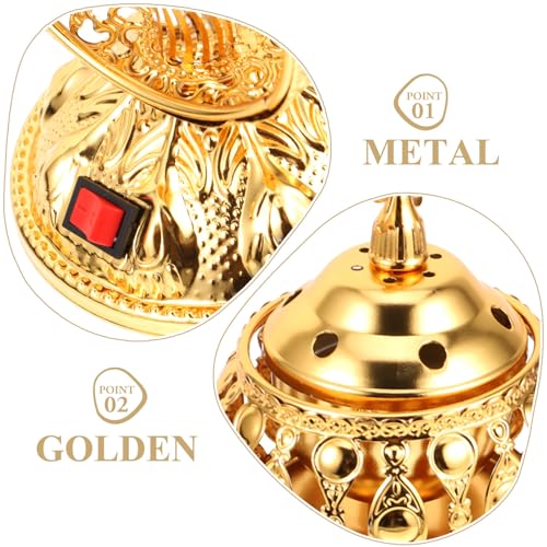 Brûleur de parfum électrique métallique COHEALI vintage pour diffuseur maison