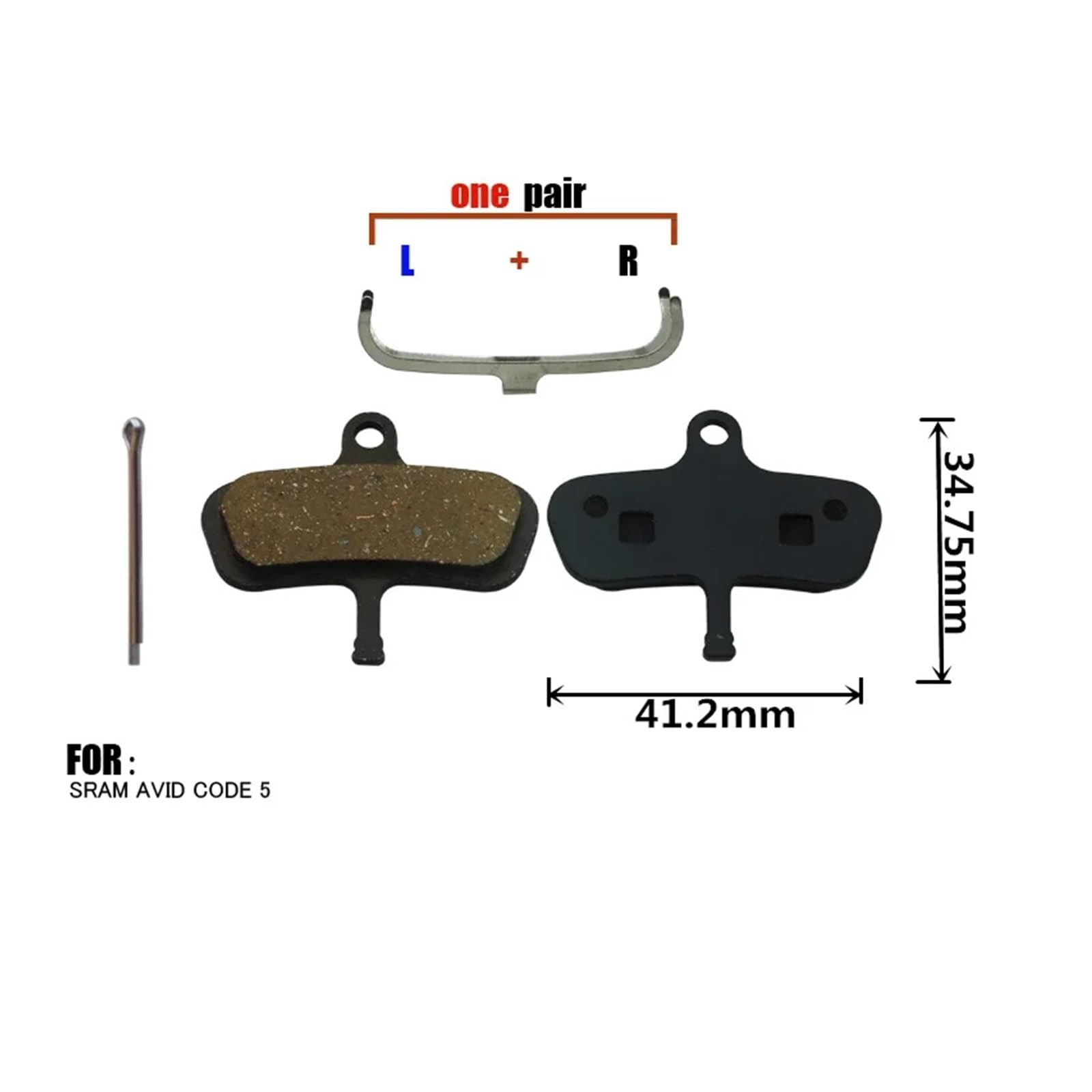 Fahrradbremsbeläge 5 Paar halbmetallische MTB-Mountainbike-Fahrrad-Scheibenbremsbeläge for Code