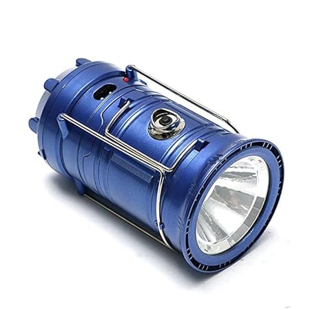 Plenteous Rechargeable Multi-Functional Solar Camping Lamp Led Solar Emergency Light Lantern with USB Mobile Charging Point, 2 Power Source Solar, Battery, Travel Camping Lantern (Color May Vary)